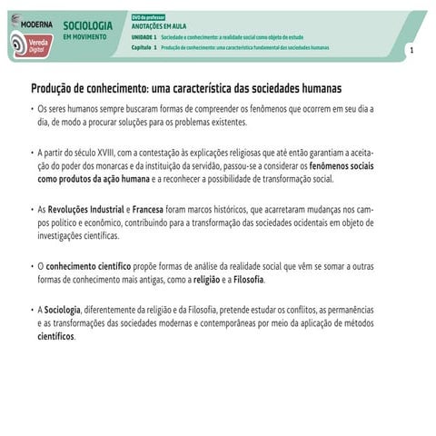 A contribuição da sociologia para a interpretação da realidade social ...