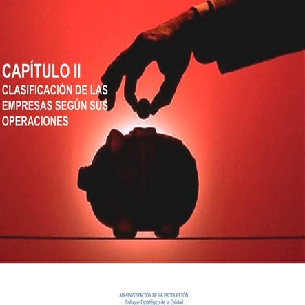 clasificación de las  empresas segun sus operaciones