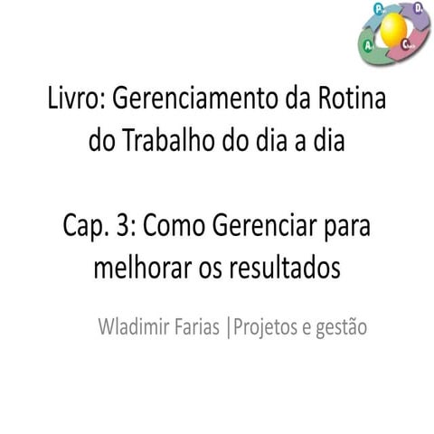 Capítulo 3: Como gerenciar para melhorar os resultados