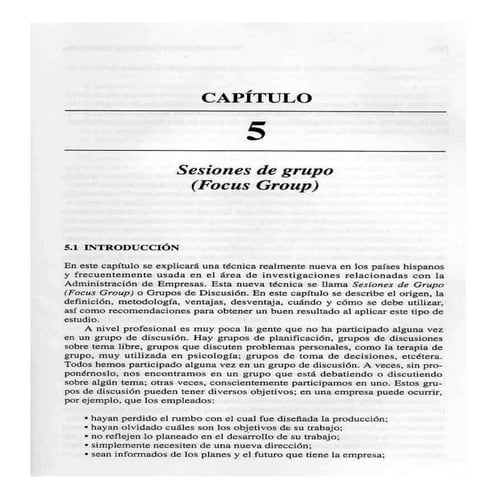  Sesiones de Grupo (Focus Group)