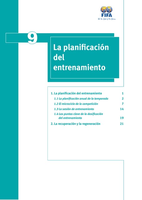 FIFA - DOCUMENTOS - 9 - LA PLANIFICACIÓN DEL ENTRENAMIENTO