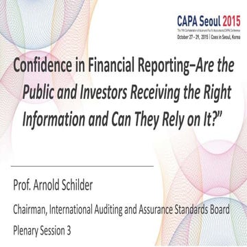Confidence in Financial Reporting
