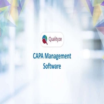 Capa Management Software