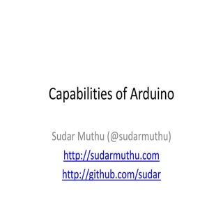 Capabilities of Arduino