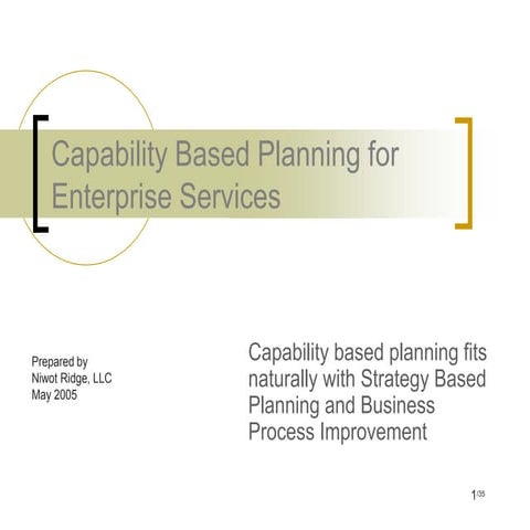 Capabilities based planning (v2)