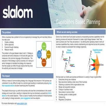 Capabilities based planning | PDF