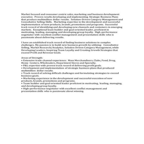 Brent Miller Capabilities Summary