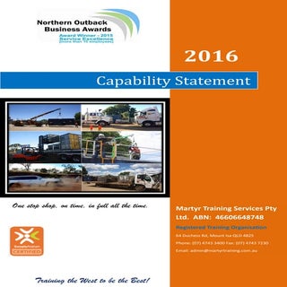 Capability statement 2016.