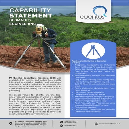 QCI's Capability Statement - Hydrology and Hydrogeology Engineering | PDF