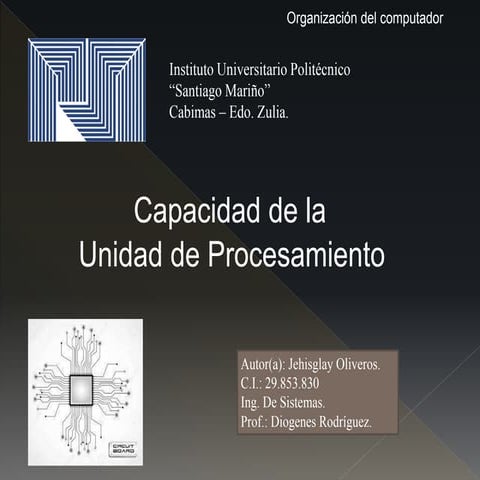 Capacidad de la unidad de procesamiento