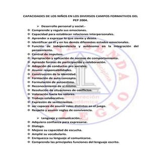 Capacidades de los niños en los div...