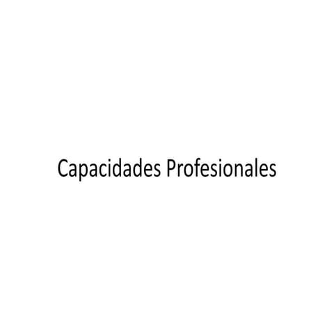 Capacidades profesionales