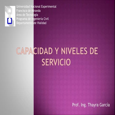 Capacidad y niveles de servicio