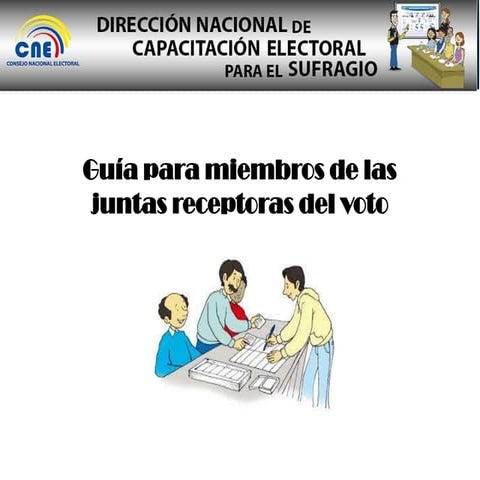 Capacitación a miembros de las JRV | PPTX
