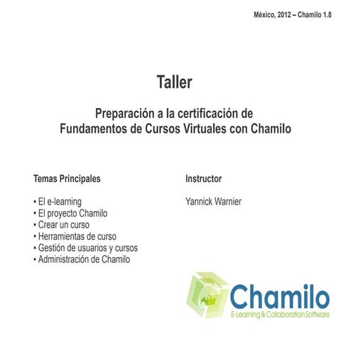 Prepa certificación docente Chamilo 1.8 (CHACOBU)