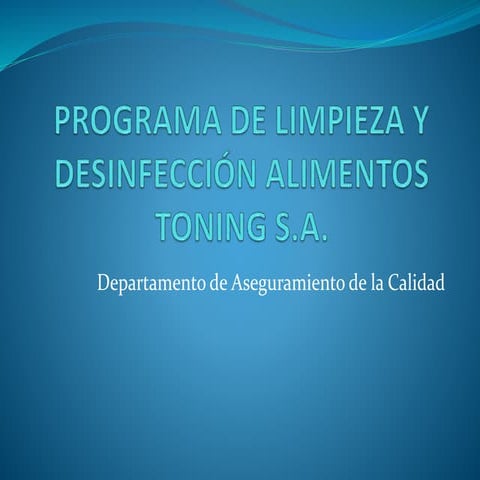CAPACITACION  DE LIMPIEZA Y DESINFECCIÓN 2013.pptx