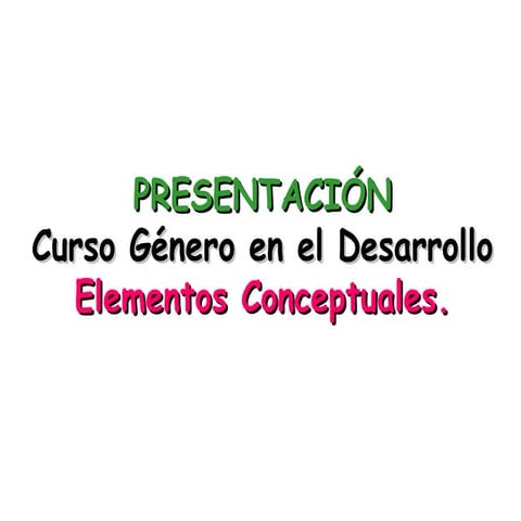 Capacitacion en genero modulo ii