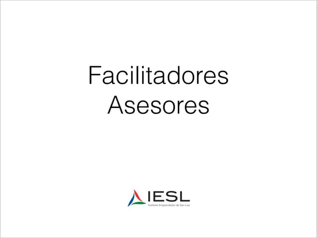 Capacitación para facilitadores del...
