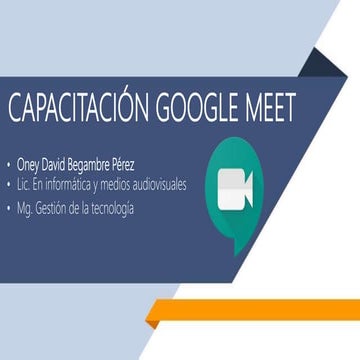 Capacitacion google meet