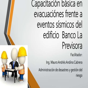 Capacitación en riesgos laborales para evacuación en caso de emergencia