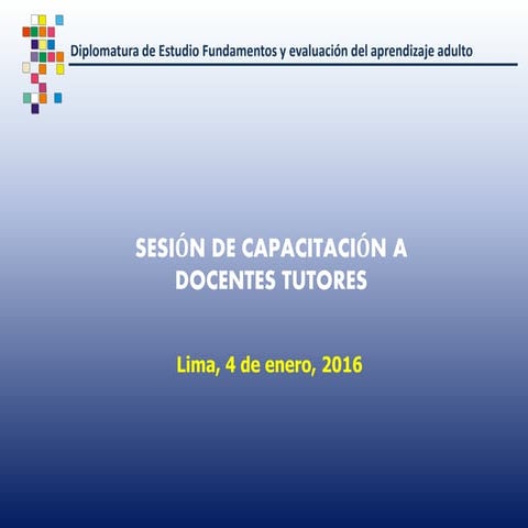 Capacitacion tutores 4 enero