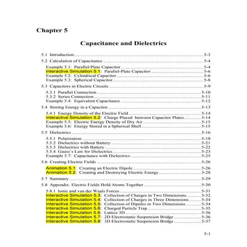 Capacitance and dielectrics