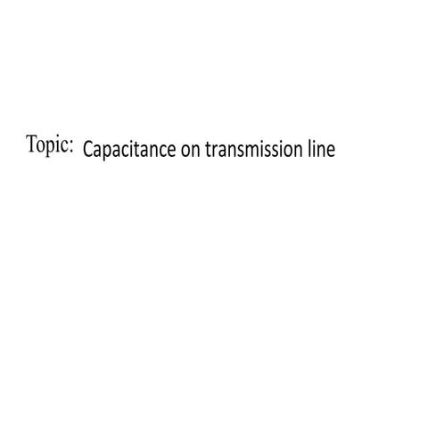 Capacitance on transmission line