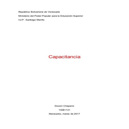 Capacitancia douvin chaparro