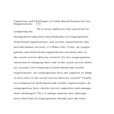 Capacities and Challenges of Faith-Based Human Service Organiz.docx