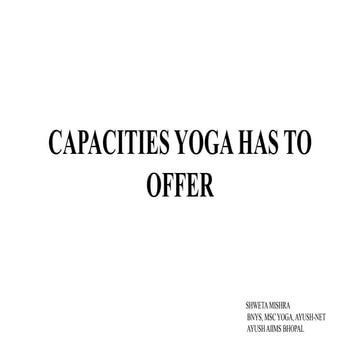 #Capacities of yoga therapy