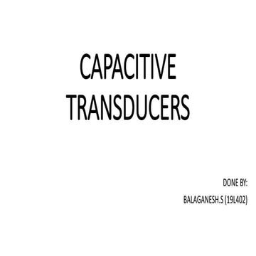 Capacitive transducers