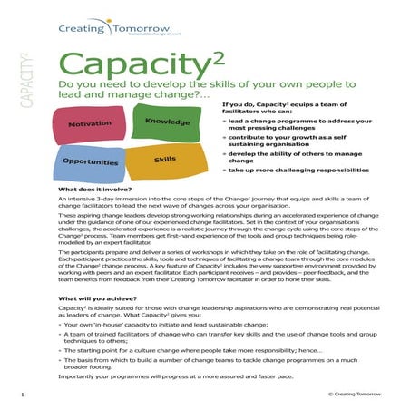 Creating Tomorrow - Capacity2 