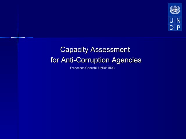 Capacity Assessment for Anti-corrup...