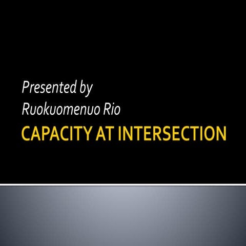 Capacity at intersection