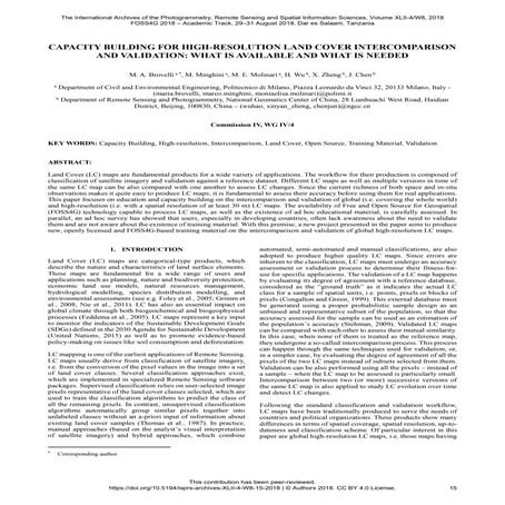 Land Cover Classification System: Classification concepts | PDF