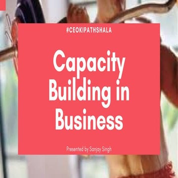 Saleskipathshala : Capacity building in Business - by Sanjay Singh