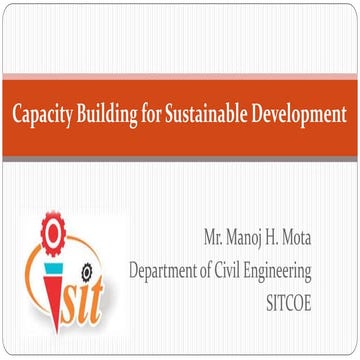 Capacity development for Sustainable development
