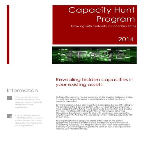 Capacity Hunt Program  -  generic version