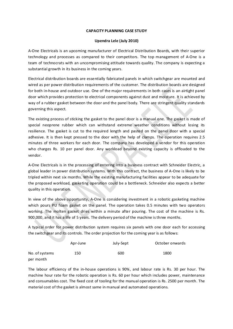 Capacity planning case study ppt image