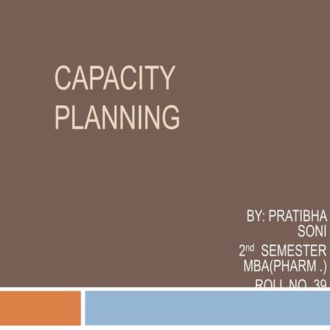 Capacity  planning mom