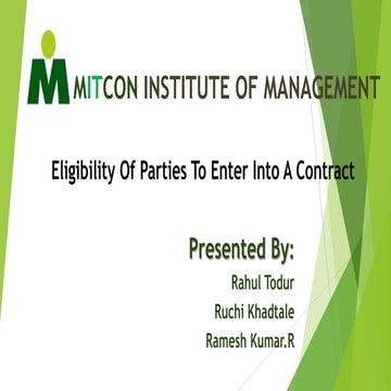 Capacity to contract