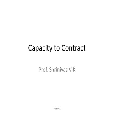 Capacity  to contract - Business law