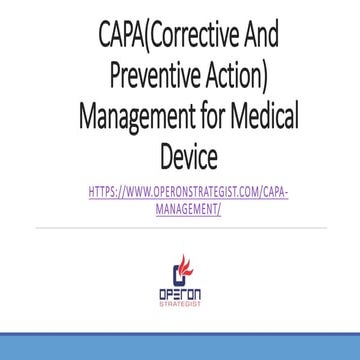 CAPA Management | What is CAPA? | Corrective And Preventive Action