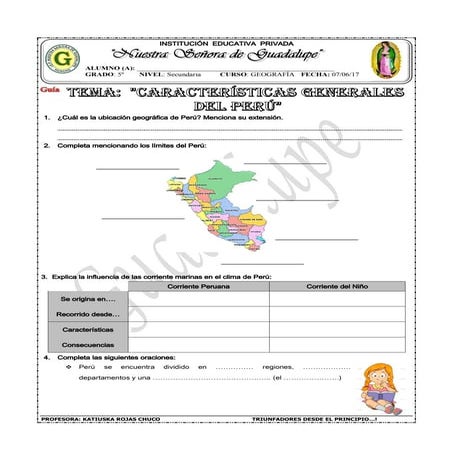 Capacterísticas generales de perú