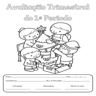 Capa de avaliação trimestral do 1º ...