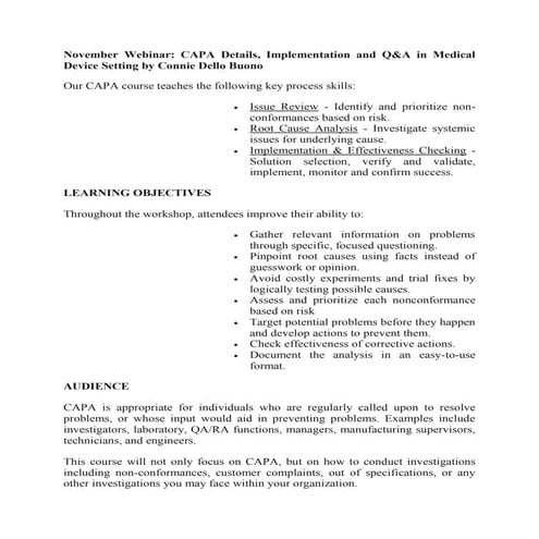 Corrective and preventive action plan CAPA report form | PDF