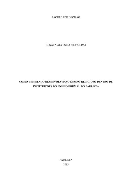 Capa do projeto de monografia e sum...