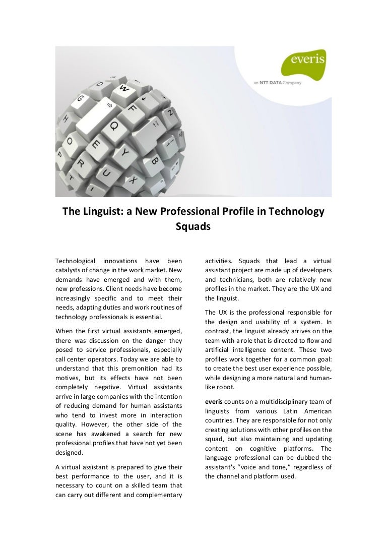 The Linguist A New Professional Profile In Technology Squads