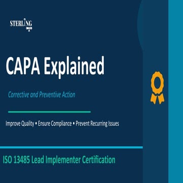 Corrective and preventive action plan CAPA report form | PDF