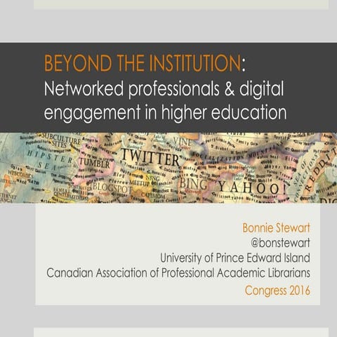 Beyond the Institution: Networked Professionals & Digital Engagement in Highe...
